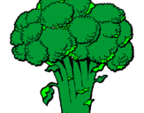 Desenho Brócolos pintado por carla