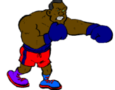 Desenho Boxeador pintado por FRED