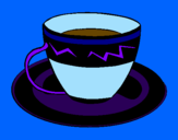Desenho Taça de café pintado por nathy souza