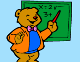 Desenho Professor urso pintado por agilar