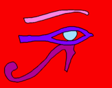 Desenho Olho de hórus pintado por belly