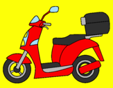Desenho Ciclomotor pintado por sofia