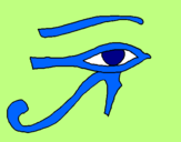 Desenho Olho de hórus pintado por Luiza
