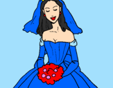 Desenho Noiva pintado por clercia