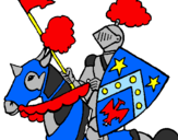Desenho Cavaleiro a cavalo pintado por lucas GUILHERME