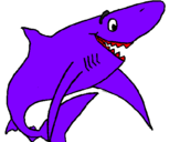 Desenho Tiburão alegre pintado por gian   lucas