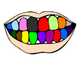 Desenho Boca e dentes pintado por BEATRIZ