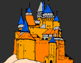 Desenho Castelo medieval pintado por joyce