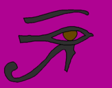 Desenho Olho de hórus pintado por jessica