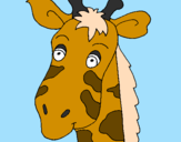 Desenho Cara de girafa pintado por Muriel