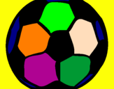 Desenho Bola de futebol pintado por amanda