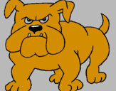 Desenho Cão Bulldog pintado por alexandre cordeiro