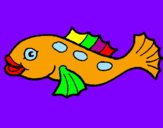 Desenho Peixe pintado por diogo