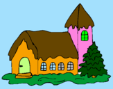 Desenho Casa pintado por ana flavia