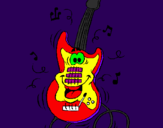 Desenho Guitarra pintado por juliana
