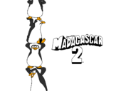 Desenho Madagascar 2 Pingüinos pintado por pinguino