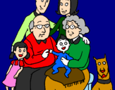Desenho Família pintado por michelle