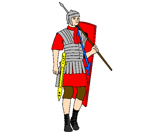 Desenho Soldado romano pintado por alexandre