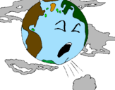 Desenho Terra doente pintado por NIKOLLAS