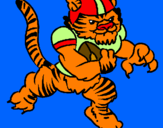 Desenho Jogador tigre pintado por tiago