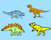 Desenho Dinossauros de terra pintado por IAGO