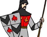 Desenho Cavaleiro da corte pintado por ddd