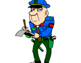 Desenho Polícia a passar multas pintado por niccolas