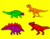 Desenho Dinossauros de terra pintado por ANTÓNIO