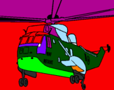 Desenho Helicoptero de resgate pintado por legal