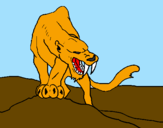 Desenho Tigre com dentes afiados pintado por fabio vitor