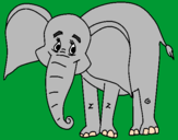 Desenho Elefante feliz pintado por rute