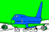 Desenho Avião em pista pintado por /~..ll