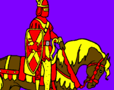 Desenho Cavaleiro a cavalo pintado por ygor cezar