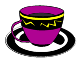 Desenho Taça de café pintado por rayslla