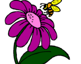 Desenho Margarida com abelha pintado por MARRY  CITTY