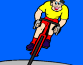Desenho Ciclista com gorro pintado por pedro