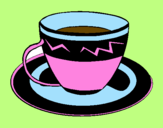 Desenho Taça de café pintado por Gabrieli 