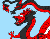 Desenho Dragão chinês pintado por daniel