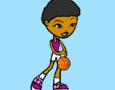 Desenho Jogadora de basquete pintado por nayla