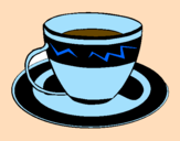 Desenho Taça de café pintado por aventureira