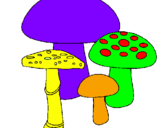 Desenho Cogumelos pintado por isabel