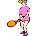Desenho Rapariga tenista pintado por thaysa kelly