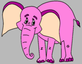 Desenho Elefante feliz pintado por Rafaela