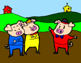 Desenho Os três porquinhos 5 pintado por maraleo