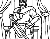Desenho Cavaleiro rei pintado por jjjjj