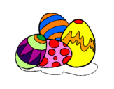 Desenho Ovos de páscoa pintado por CRIS