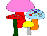 Desenho Cogumelos pintado por laura