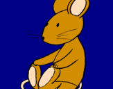 Desenho Rata sentada pintado por karen