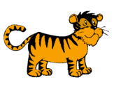 Desenho Tigre pintado por tigre
