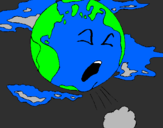 Desenho Terra doente pintado por anónimo